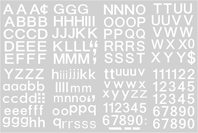 202 Pieces Self-Adhesive Vinyl Letters Numbers Kit, Mailbox Numbers Sticker for Mailbox, Signs, Window, Door, Cars, Trucks, Home, Business, Address Number (White,1/2 Inch)