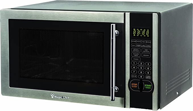 MAGIC CHEF MCPMCM1110ST, 1.1-Cubic-Feet, 1,000-Watt Microwave with Digital Touch (Stainless Steel)