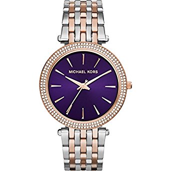 Michael Kors Women's Darci Watch, Silver/Rose/Amethyst, One Size