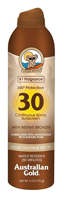 Australian Gold Continuous Spf#30 Spray 6 Ounce With Bronzer (177ml) (2 Pack)