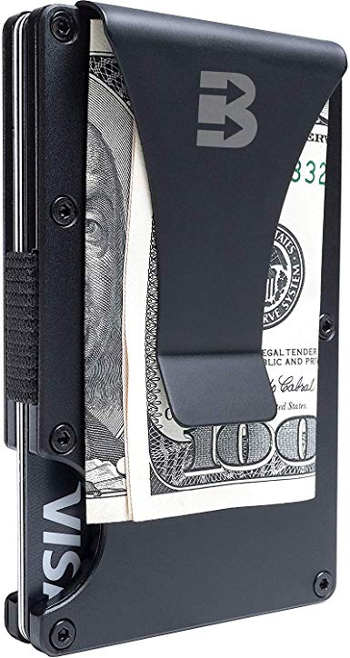 Minimalist Carbon Fiber Slim Wallet - Carbon Fiber Key Holder | RFID Blocking Money Clip Wallet