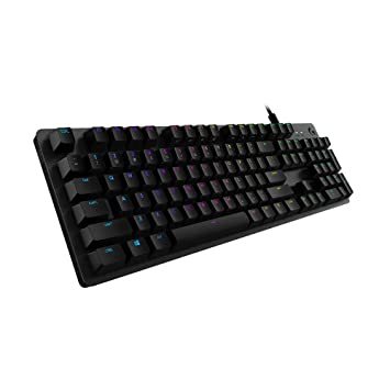 Logitech G 512 RGB Backlit Mechanical Gaming Keyboard with GX Blue Clicky Key Switches (Carbon)