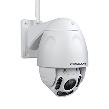 Foscam FI9928P Outdoor Wireless 2.0 Megapixel Pan & Tilt IP Camera with Starvis Night Vision, Waterproof Design, WDR, IR Range up to 196 ft, Motion Detection & Alert Push and external Micro card slot