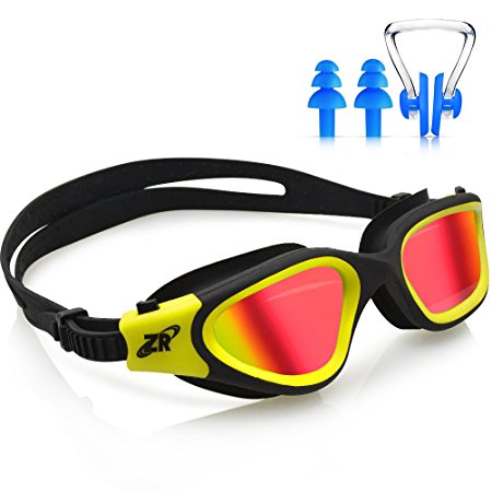 Swimming Goggles, ZIONOR G1 Polarized Swim Goggles with Mirror/Smoke Lens UV Protection Watertight Anti-fog Adjustable Strap Comfort fit for Unisex Adult Men and Women, Teenagers