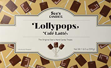 See's Candies 1 lb. 5 oz. Cafe Latte Lollypops