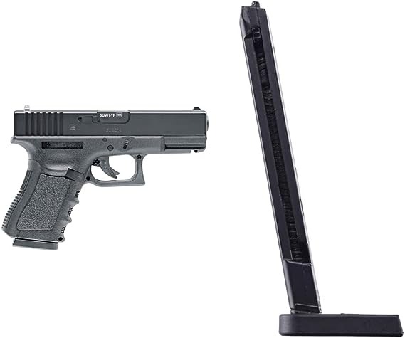 Glock 19 Gen3 .177 Caliber BB Gun Air Pistol & USA Glock 19 Gen3 Magazine for .177 Caliber BB Gun Air Pistol, 15-Round Capacity, Black