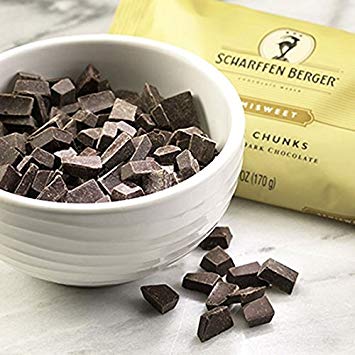 Scharffen Berger Fine Artisan Dark Chocolate Baking Chunks Semisweet -- 6 oz