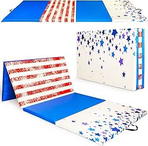 BalanceFrom Folding Gymnastics Mat, Home Gym Floor Tumbling Equipment, 4' x 10' x 2"