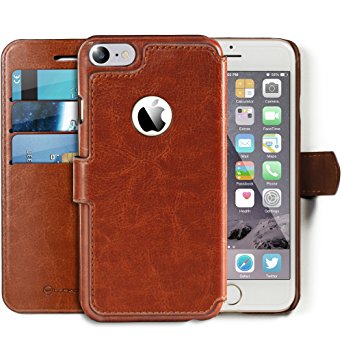 Lockwood iPhone 7 Folio Wallet Case | Vintage Brown | Travel Wallet With Card Holder | Ultra Slim & Lightweight Design | Classic Cases for Modern Devices | (4.7" Screen) | PU Leather