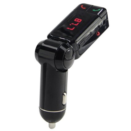 FM Transmitter TOTUIn-Car Wireless Bluetooth FM Transmitter with Dual USB Port Music Control and Hands-Free Calling for iPhone 6s 6s plus iPad iPod Samsung and Android Smart Phones