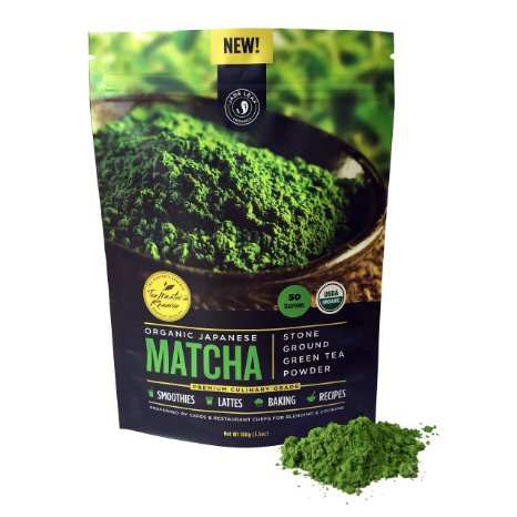 Jade Leaf - Organic Japanese Matcha Green Tea Powder, Premium Culinary Grade (Preferred By Chefs and Cafes for Blending & Baking) - [100g value size]