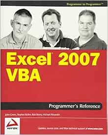 Excel 2007 VBA Programmer's Reference