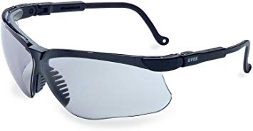 Uvex by Honeywell Genesis Safety Glasses with Uvextreme Anti-Fog Coating, Black Frame