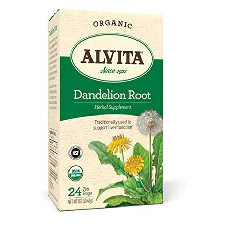 Alvita Tea Dandelion Root Org 24 bags (pack of 4)