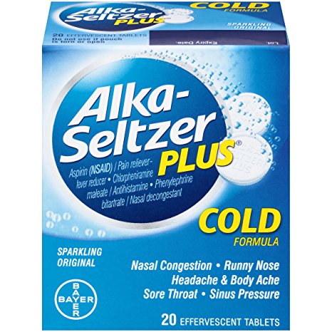 Alka-Seltzer Plus Cold Medicine, 20 Count