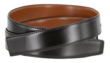 Men's Reversible Smooth Genuine Leather Dress Casual Belt Strap 1-1/8" wide - Black/Tan