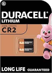 DURACELL CR2 (paquete de 2) pilas de litio de alta potencia 3 V (CR15H270) – Larga duración garantizada – 10 años de vida útil garantizada - Prevención de fugas