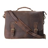 KatteeMens crazy horse leather messenger bag briefcase Laptop Business Messenger bag