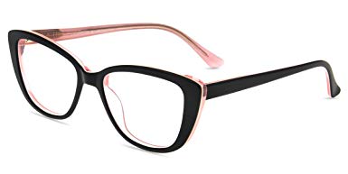 Firmoo Anti- Blue Light Computer Reading Glasses Vintage Cateye TR Plastic Frame for Women with Magnifaction