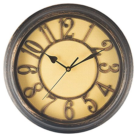 Benail 12 Inch Retro Non Ticking Silent Quartz Decorative Wall Clock