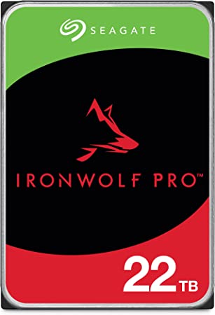 Seagate IronWolf Pro 22TB Enterprise NAS Internal HDD Hard Drive – CMR 3.5 Inch SATA 6Gb/s 7200 RPM 256MB Cache for RAID Network Attached Storage, Rescue Services (ST22000NT001)