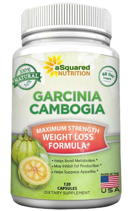 100% Pure Garcinia Cambogia Extract - 120 Capsules, Ultra High Strength HCA, Natural Weight Loss Diet Pills XT, Best Extreme Fat Burner Slim & Detox Max, Premium Blocker for Men & Women, Made in USA