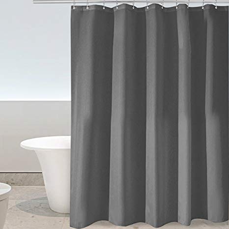 Eforgift Modern Decorative Shower Curtain Water Proof and Mildew Resistant Polyester Standalone, Stall Shower Curtain Fabric Machine Washable, Charcoal Gray, 36 x 72-inch