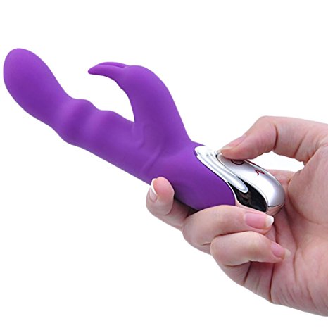 10 Functions Vibrator 100% Waterproof G Spot Silicone Massagers for Women Beginner's Vibe (Purple)