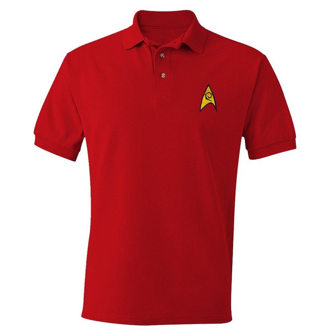 Star Trek Starfleet Uniform Adult Engineering Red Polo Shirt (Adult)