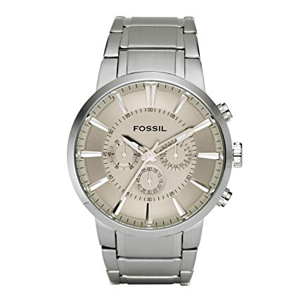 Fossil Men's FS4359 Stainless Steel Bracelet Silver Analog Dial Chronograph Watch