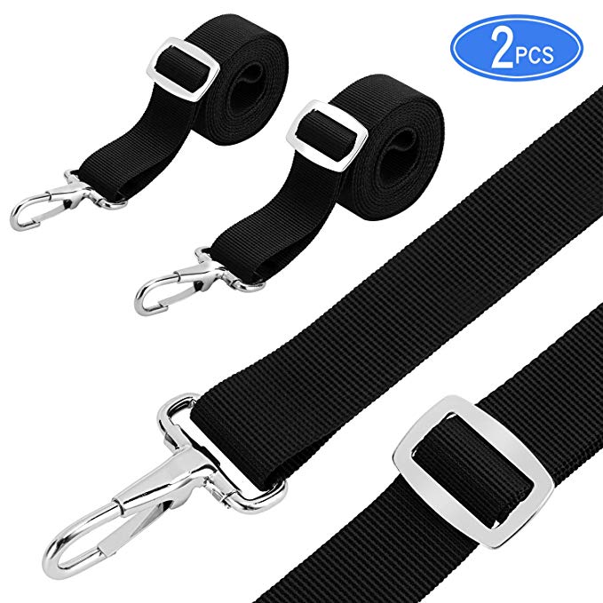 Kohree Bimini Top Straps Boat Strap Awning Straps Marine Webbing Straps Adjustable with Loops, Snap Hooks 28"~60" Stainless Steel Boat Awning Hardware 2 PCS