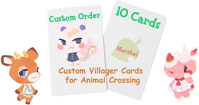 10 Custom NFC Tag Game Cards for Animal Crossing Switch / Switch Lite / Wii U - Choose Your Favorite Villagers - Ankha, Beau, Stitches, Pietro and More