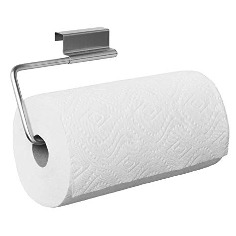 YouCopia Over the Cabinet Door Stainless Steel Paper Towel Roll Holder