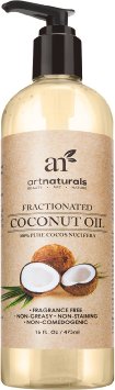 Art Naturals Fractionated Coconut Oil 16 oz 100% Natural & Pure - Best Carrier / Massage Oil