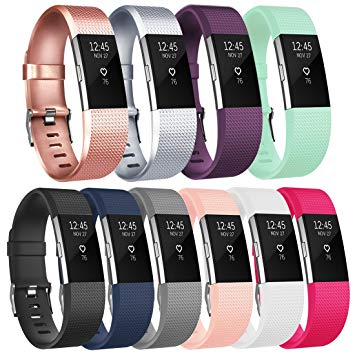 Vancle Replacement Bands for Fitbit Charge 2, 10 Pack