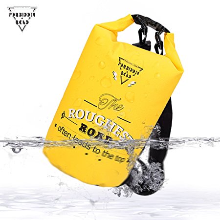 Forbidden Road 5L 10L 15L Waterproof Dry Bag ( 8 Colors) Dry Sack Roll Top Dry Compression Sack Keeps Gear Dry for Kayaking Boating Camping Canoeing Fishing Skiing Snowboarding Swimming Surfing Sports