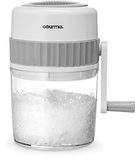 Gourmia GIC9635 Ice Crusher – Manual Hand Crank Operated Ice Breaker with Stainless Steel Blades for Fast Crushing – BPA Free