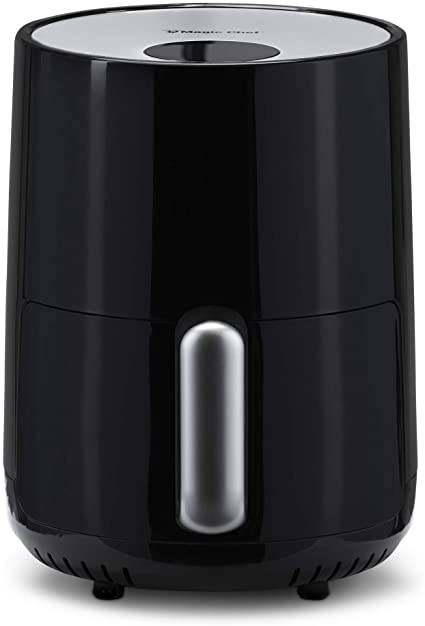 Magic Chef Airfryer Digital 1.6 Quart Compact Snack Sized Easy to Use Air Fryer, Dishwasher Safe Non Stick Basket, MCAF16DB, Black