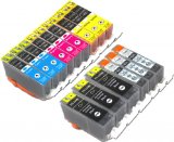 YoYoInk Compatible Ink Cartridges Replacement for Canon PGI 225 and CLI 226 15 Pack 3 Big Black 3 Small Black 3 Cyan 3 Magenta 3 Yellow - With Ink Level Display Indicator