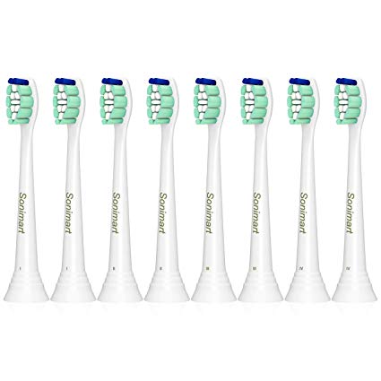 Sonimart Replacement Toothbrush Heads for Philips Sonicare ProResults Plaque Control HX9024, 8 pack, fits 2 Series Plaque Control, 3 Series Gum Health, DiamondClean, FlexCare, HealthyWhite, EasyClean