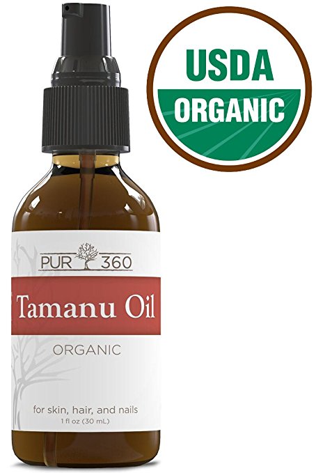 Pur365 Tamanu Oil - Pure Cold Pressed and Unrefined - Best Treatment for Psoriasis, Eczema, Acne Scar, Nail Fungus Plus More - Relief for Dry, Scaly Skin, Blisters and More - 365 Day Guarantee