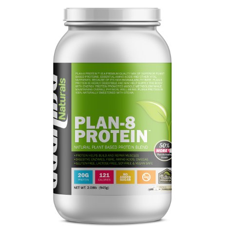 Bushido Naturals Plan-8 Protein, 2.08lbs (50% more servings than leading competitors) - 100% Natural, Non-GMO Plant based protein with Organic Hemp, Sacha Inchi, Pea Protein +more (French Vanilla Bean)