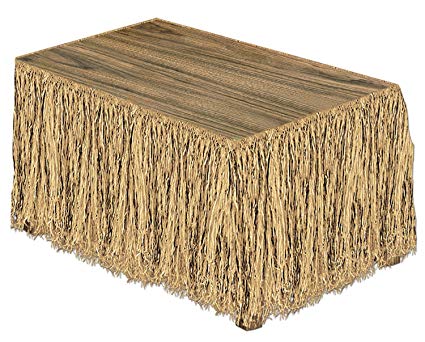 Raffia Table Skirting (natural) Party Accessory  (1 count) (1/Pkg)