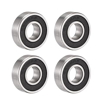 uxcell S698-2RS Stainless Steel Ball Bearing 8mmx19mmx6mm Double Sealed Bearings 4 Pcs