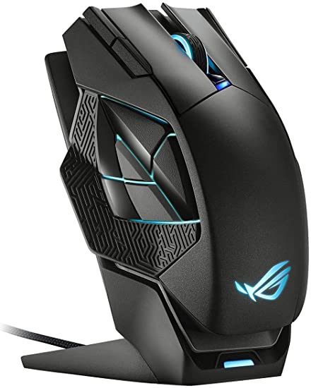 ASUS ROG Spatha X Wireless Gaming Mouse (Magnetic Charging Stand, 12 Programmable Buttons, 19,000 DPI, Push-fit Hot Swap Switch Sockets, ROG Micro Switches, ROG Paracord and Aura RGB Lighting)