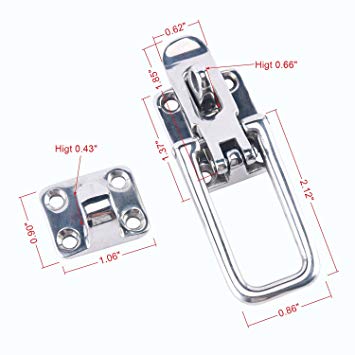 Amarine-made Stainless Steel Hold Down Clamp-Locking Cam Latch -Boat, Caravan CD403001