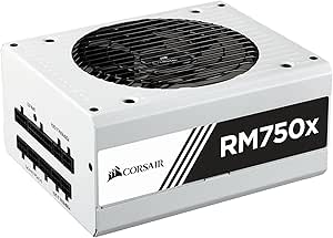 Corsair CP-9020155-NA RMX Series RM750X 750W 80 Plus Fully Modular Power Supply, White