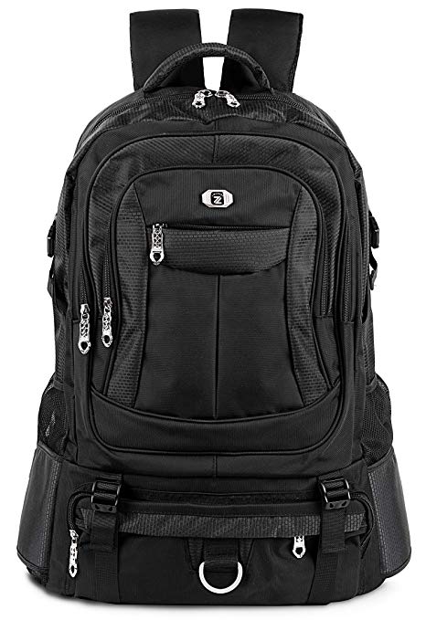 50L Large Backpack Travel Hiking Camping Lugggae Bag Outdoor Sports Rucksack Multipurpose Daypacks Black