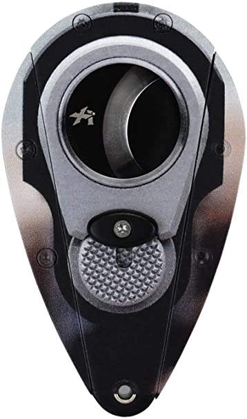 Xikar Xi1 Gun Cigar Cutter, Unique 'Facing The Barrel' Design, 440C Stainless Steel Blades with Rockwell HRC 57 Rating, 54 to 60 Ring Gauge, Double Guillotine Action