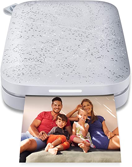 HP Sprocket Portable 2x3 Instant Photo Printer (Luna Pearl) Print Pictures on Zink Sticky-Backed Paper from Your iOS & Android Device.